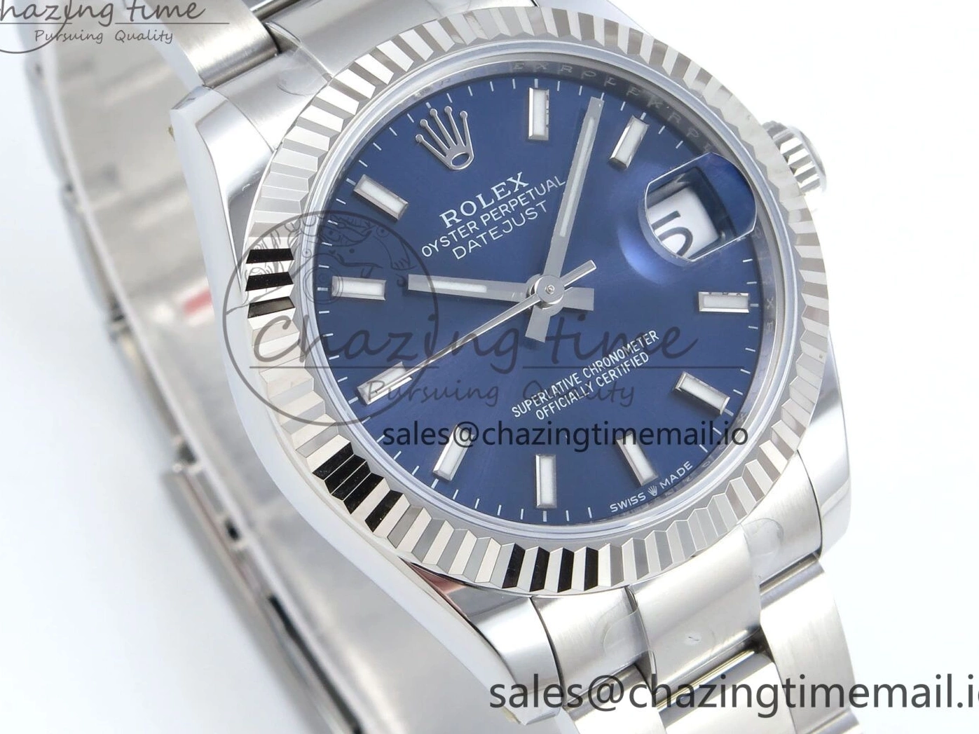 Marker 278274 Dial Stick Blue ARF Oyster 2688 DateJust Edition 904L Best ETA 31 on Steel 1:1 Bracelet SS 0309